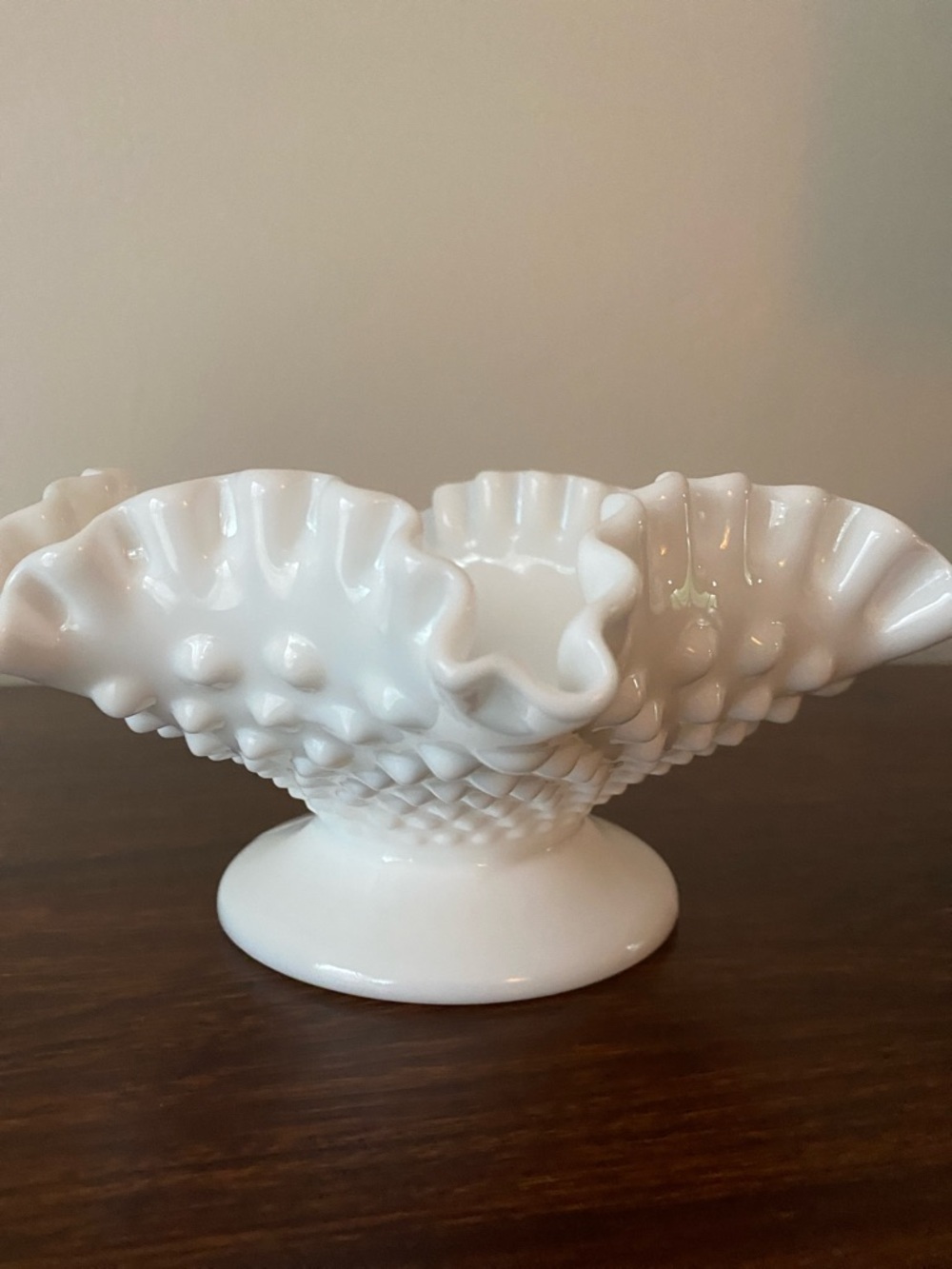 Fenton • Hobnail • White Milk Glass Compote • Bowl